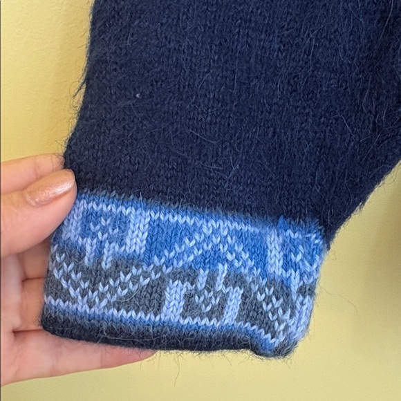 100% Baby Alpaca Wool Fringe Hooded Hoodie Knit Tassel Peru Pullover Sweater S - Picture 10 of 14